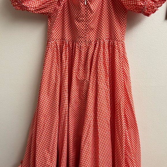 Selkie Red Gingham Puff Sleeve Ritz Gown - Picture 8 of 8
